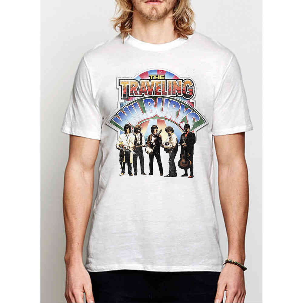 Traveling Wilburys - Band Photo Heren Tshirt - Wit